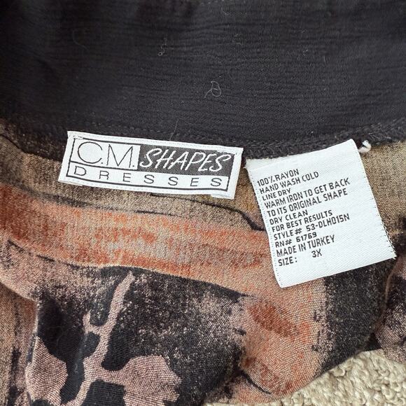 Women Plus Size 3x Kimono Robe Open Front Artsy Rayon Vintage Cardigan - Picture 9 of 9